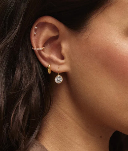 Bauble Bar - Gold Bezel Earrings
