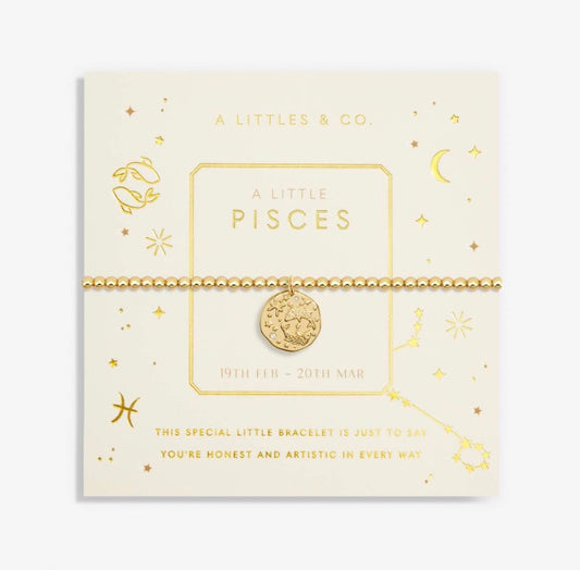 A Littles & Co. - A Little Pisces Zodiac Sign Gold Bracelet