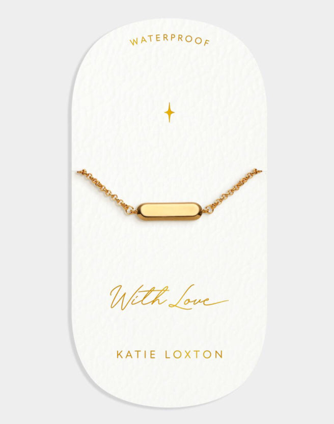 Katie Loxton - Gold Signet “With Love” Bracelet