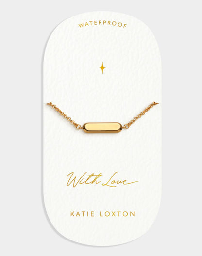 Katie Loxton - Gold Signet “With Love” Bracelet