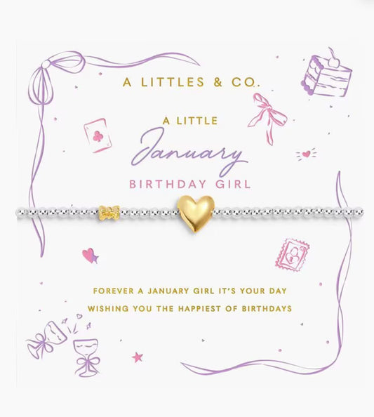 A Littles & Co. - A Little January Birthday Girl Bracelet