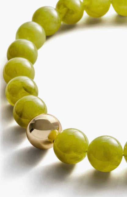 Bauble Bar - Jane Beaded Necklace Olive Green