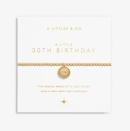 A Littles & Co. - A Little 30th Birthday Bracelet Gold