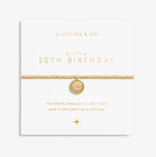 A Littles & Co. - A Little 30th Birthday Bracelet Gold