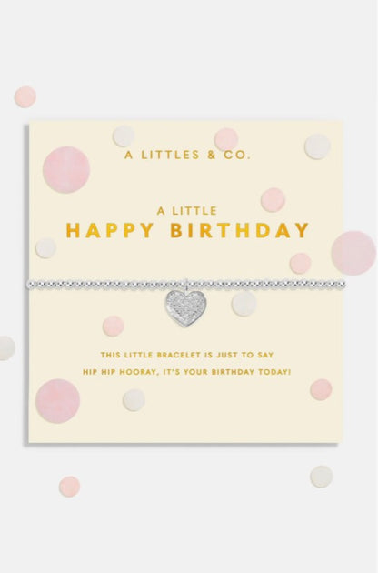 A Littles & Co. - A Little ‘Happy Birthday’ Bracelet Silver