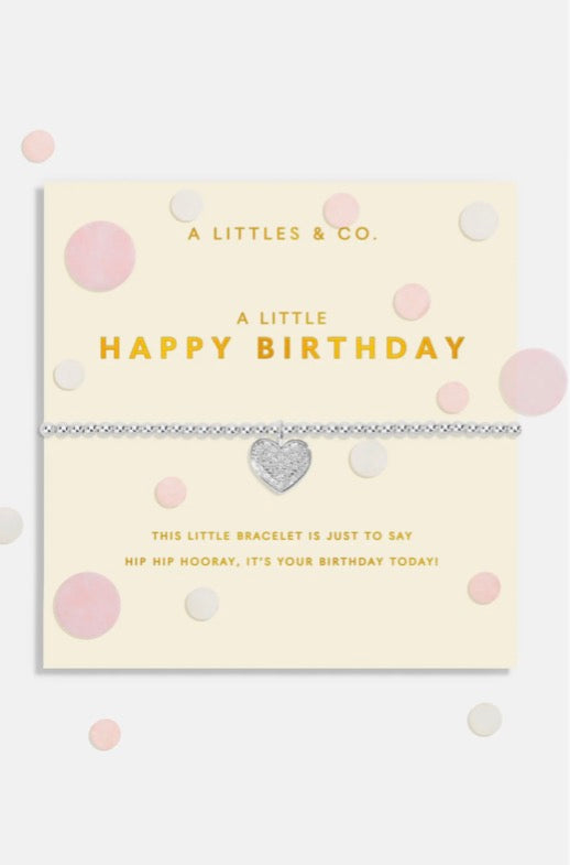 A Littles & Co. - A Little ‘Happy Birthday’ Bracelet Silver