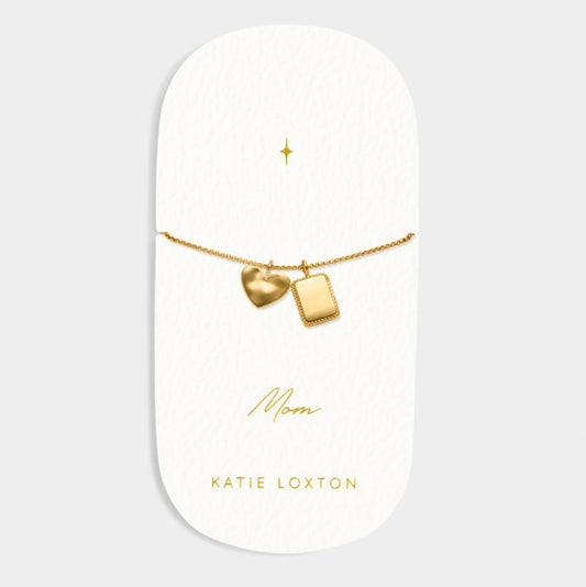 Katie Loxton - Gold “Mom” Waterproof Charm Bracelet