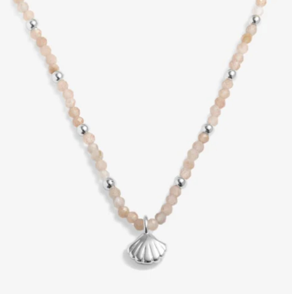 A Littles & Co. - Loved By You Sunstone Shell Silver Plated Necklace