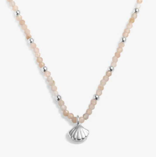 A Littles & Co. - Loved By You Sunstone Shell Silver Plated Necklace