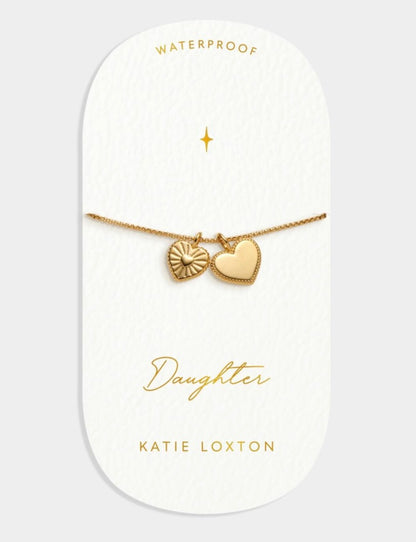 Katie Loxton - Gold “Daughter” Waterproof Charm Bracelet