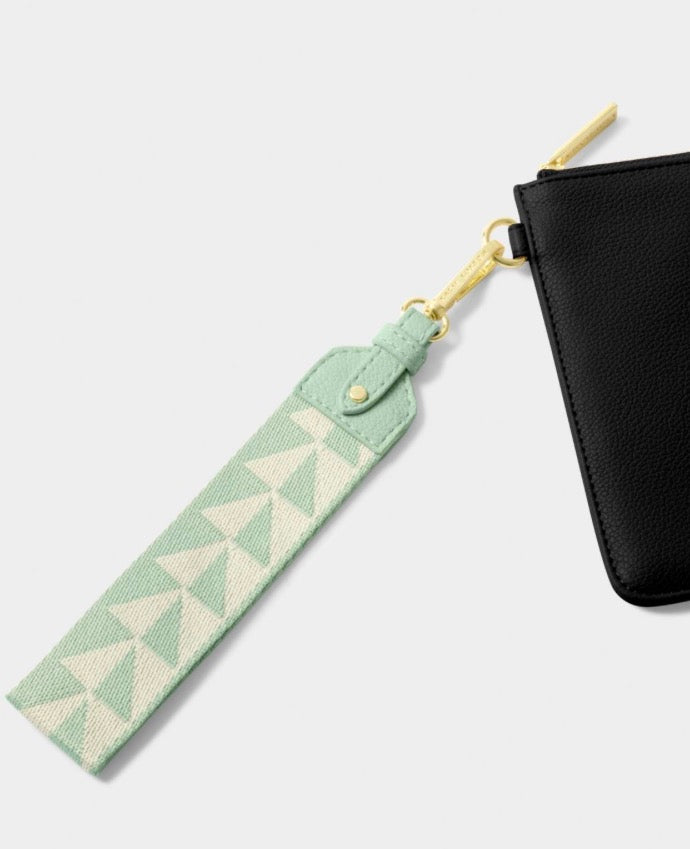 Katie Loxton - Canvas Wristlet Strap Sage Geometric