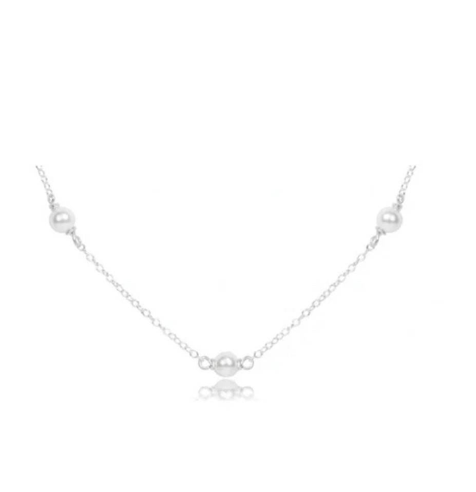 enewton Choker Simplicity Chain Gold - Pearl 4mm