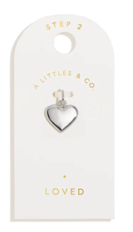 A Littles & Co. Silver Charm - Small Loved Heart