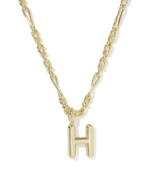 Kendra Scott New Release Bubble Initial Necklace Gold All Letters