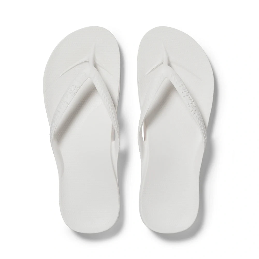 Archies Arch Support Flip Flop White