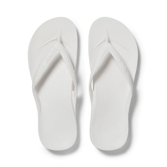 Archies Arch Support Flip Flop White