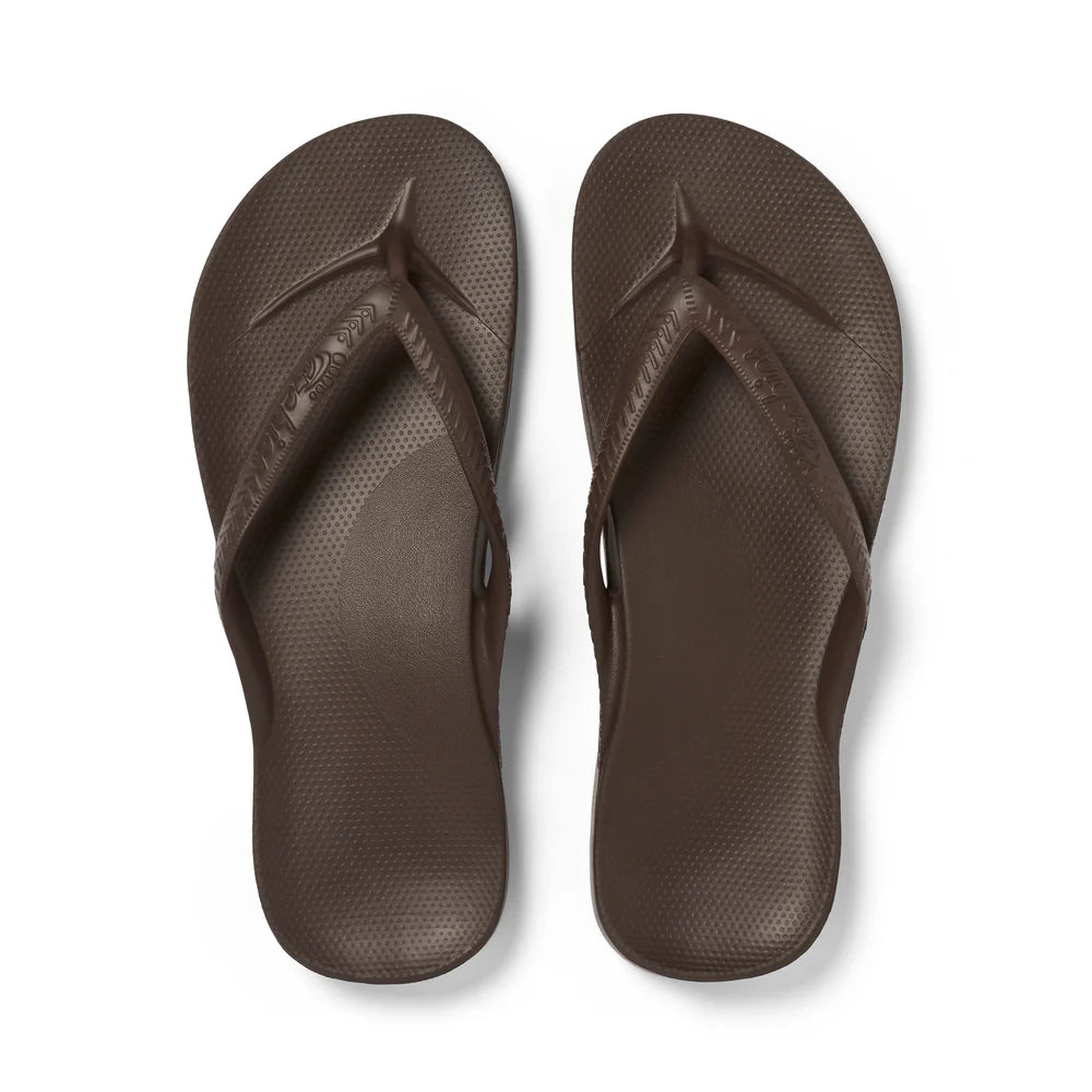 Archies Arch Support Flip Flop Brown