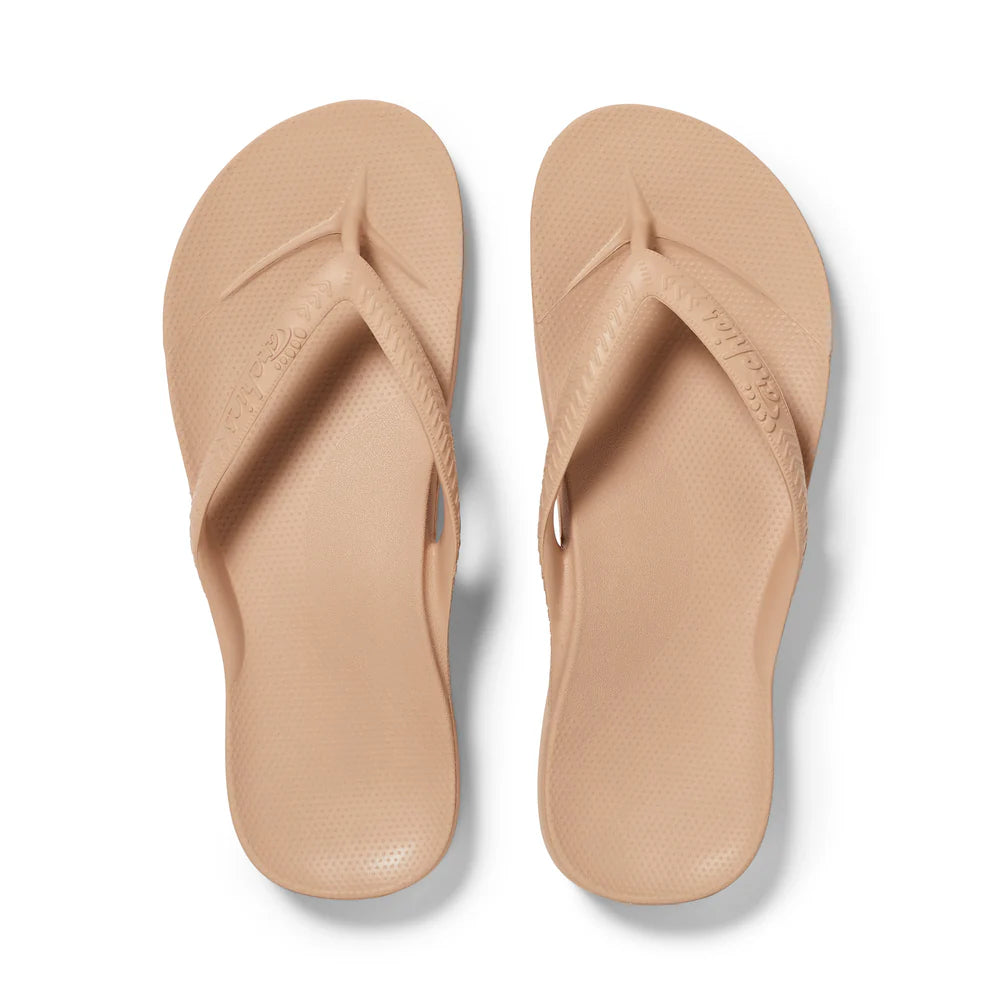 Archies Arch Support Flip Flop Tan