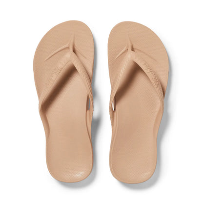 Archies Arch Support Flip Flop Tan