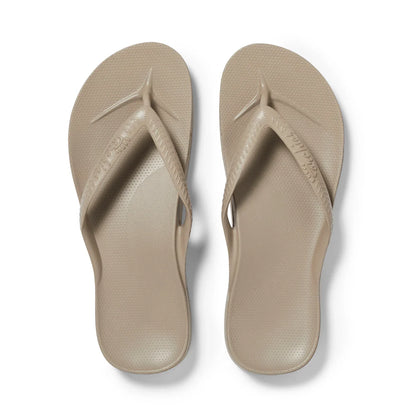 Archies Arch Support Flip Flop Taupe