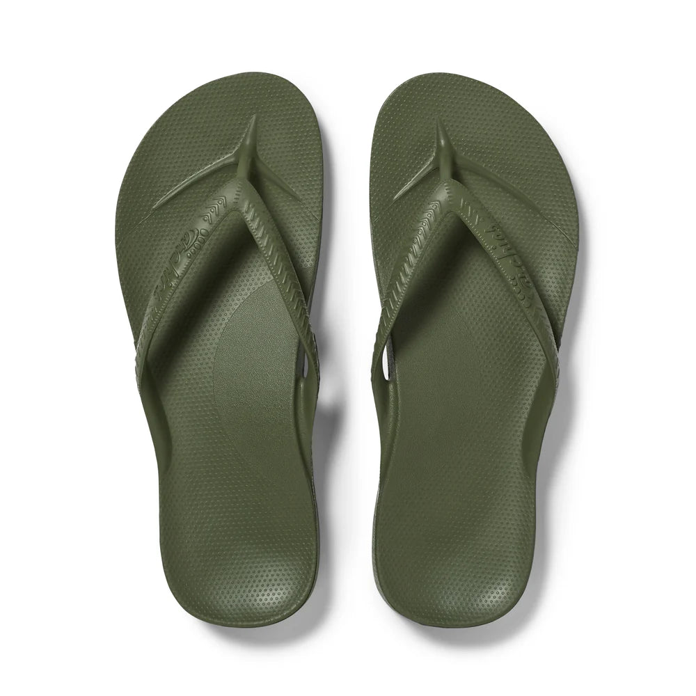 Archies Arch Support Flip Flop Olive