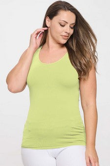 Yelete Lady's V or U Neckline Reversible Seamless Cami Tank Top