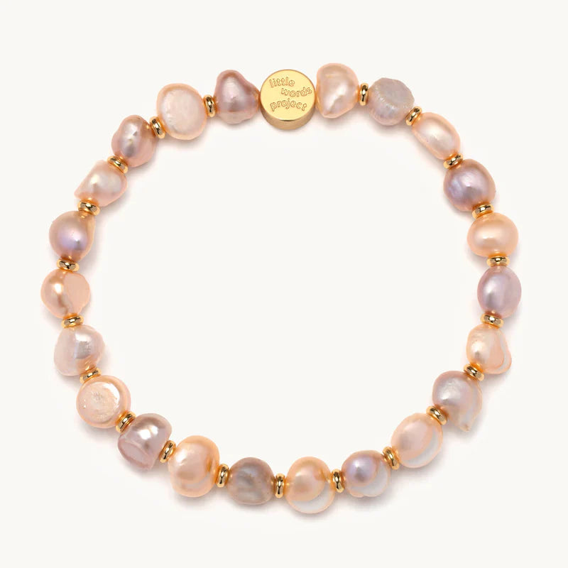 Little Words Project Pink Freshwater Pearl Bracelet Base