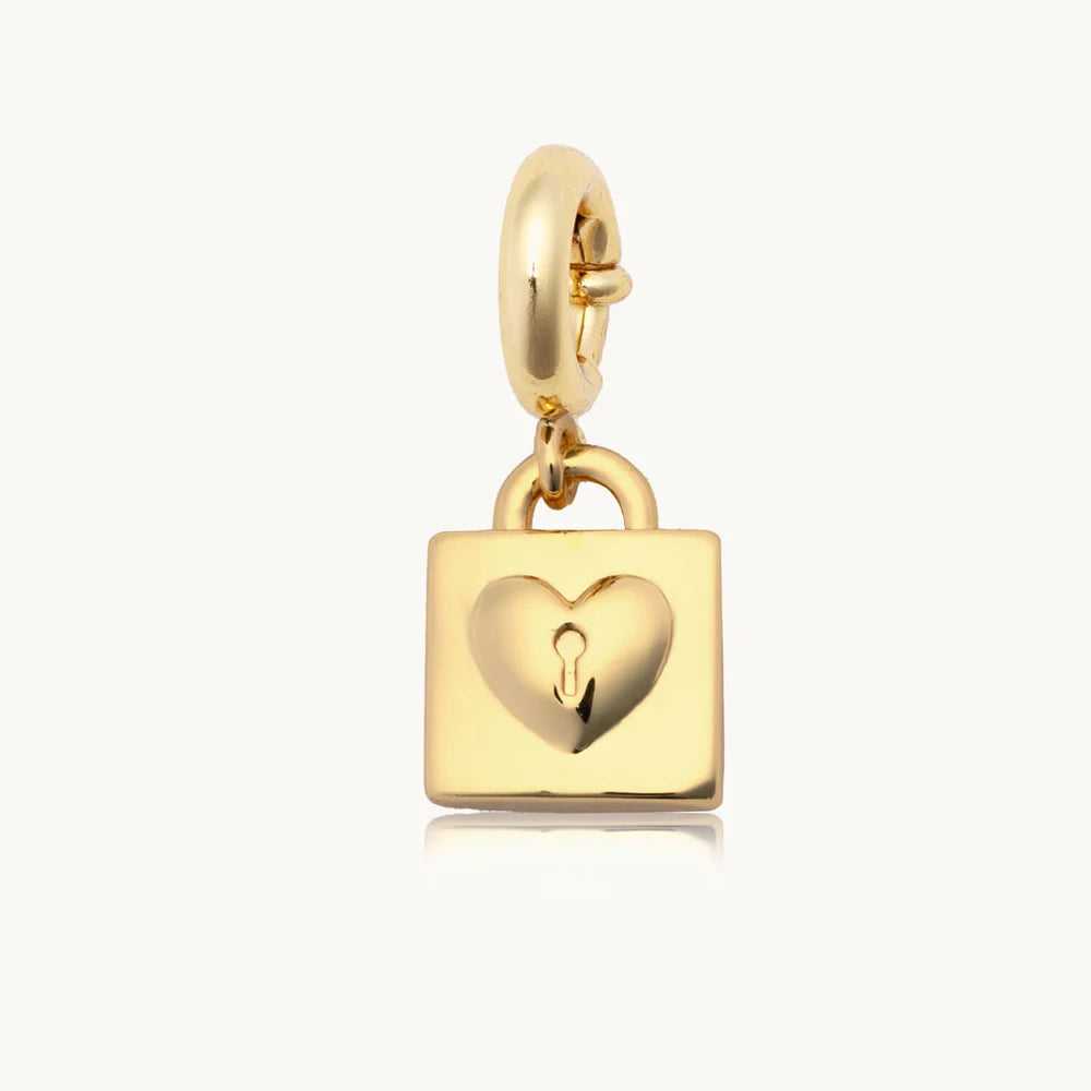 Little Words Project Padlock Heart Charm