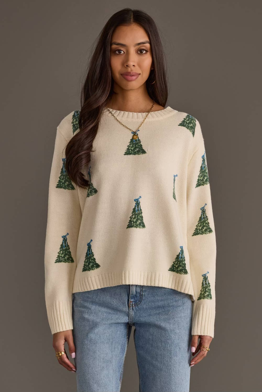 Ivory Tree Sweater