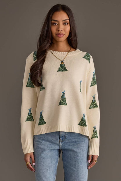 Ivory Tree Sweater