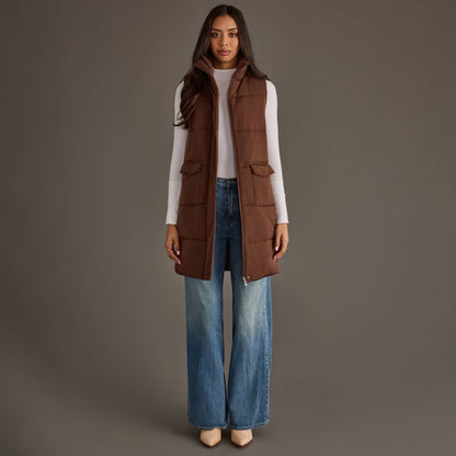 Dark Brown Long Vest