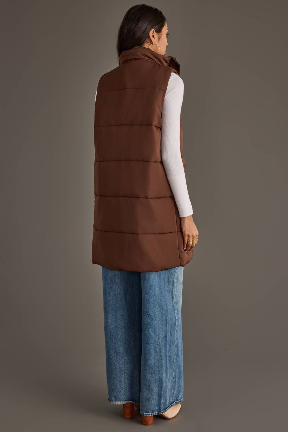 Dark Brown Long Vest