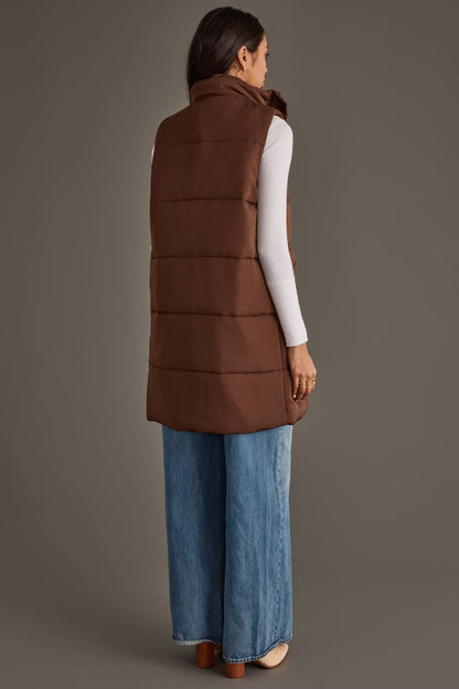 Dark Brown Long Vest