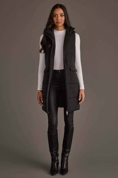 Black Long Vest