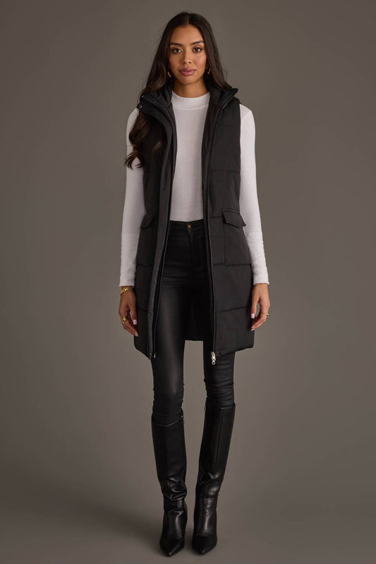 Black Long Vest