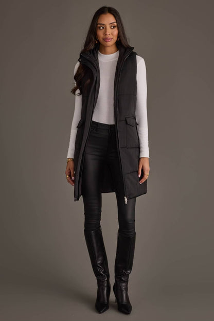 Black Long Vest