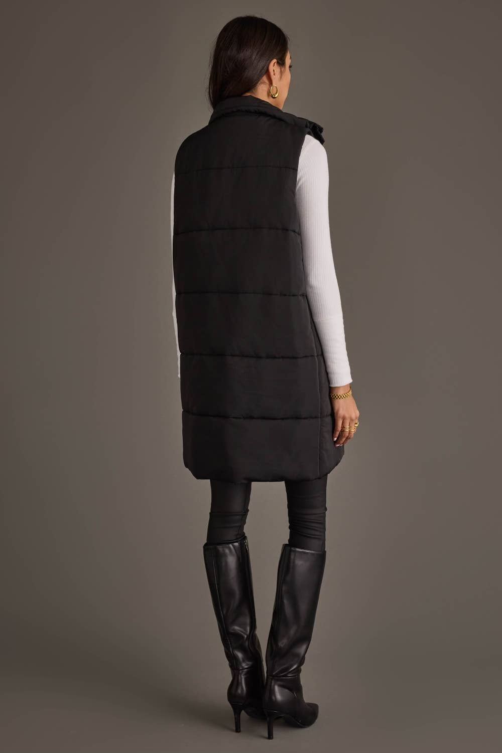 Black Long Vest