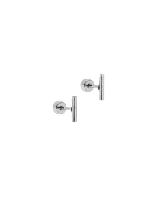 Linny Co Screwback Stud Earrings - Perry Silver