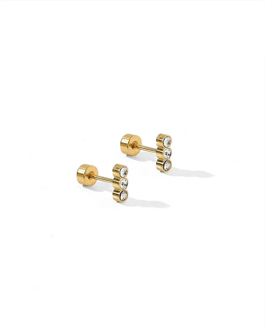 Linny Co Screwback Stud Earrings - Poppy