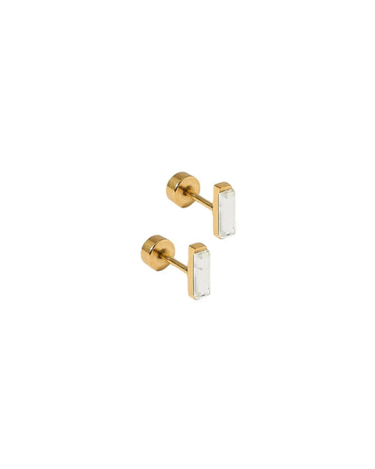 Linny Co Screwback Stud Earring - Amber