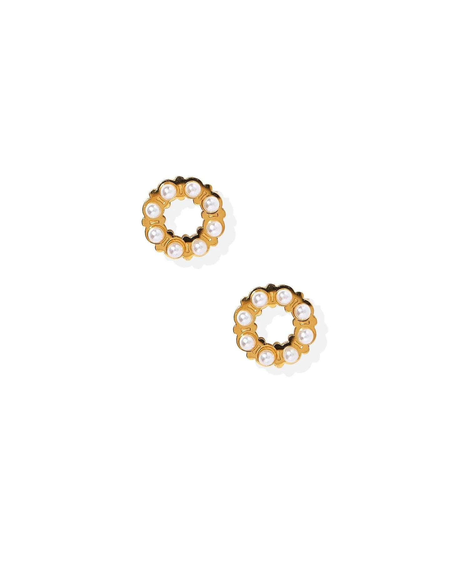 Linny Co Screwback Stud Earring - Brinley Pearl