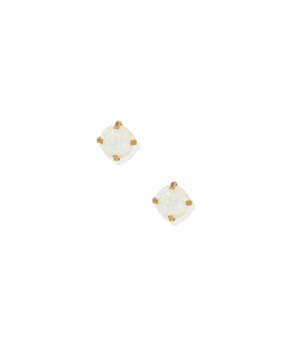 Linny Co Screwback Stud Earrings - Venus Opal White