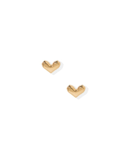 Linny Co Screwback Stud Earring - Fable Heart Gold