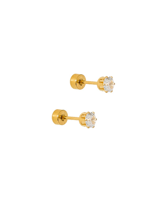 Linny Co Screwback Stud Earring - Helen Gold