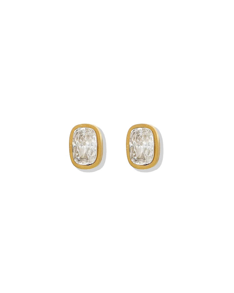 Linny Co Screwback Stud Earring - Kay Clear Gold