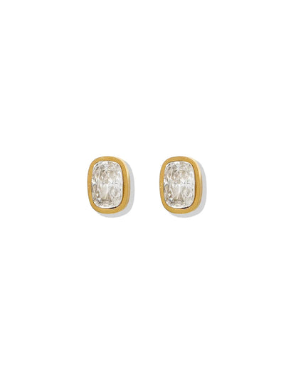 Linny Co Screwback Stud Earring - Kay Clear Gold