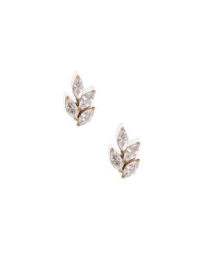 Linny Co Screwback Stud Earring - Laurel Gold