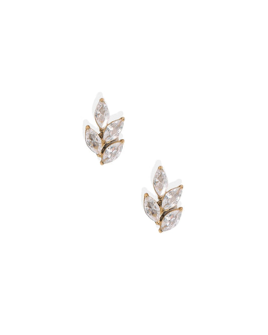 Linny Co Screwback Stud Earring - Laurel Gold