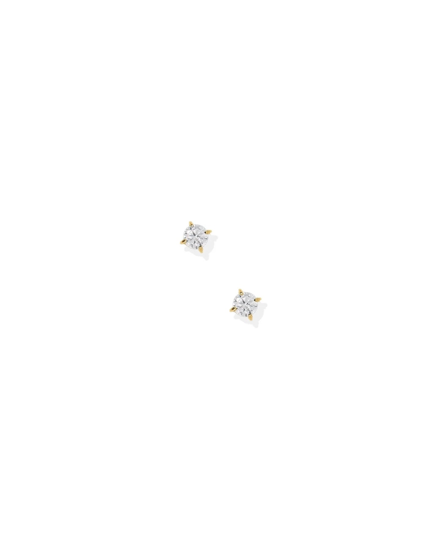 Linny Co Screwback Stud Earring - Micro Teagan CZ Gold
