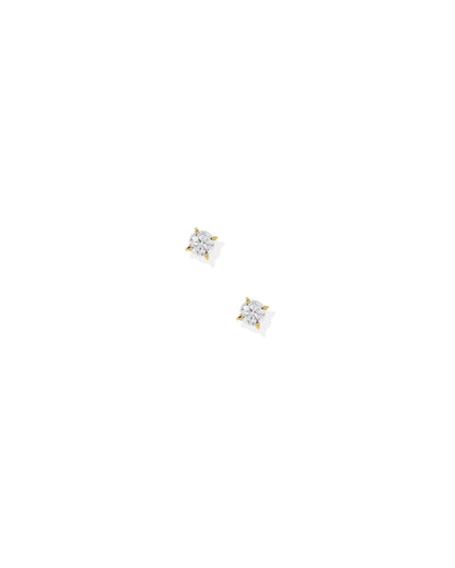 Linny Co Screwback Stud Earring - Micro Teagan CZ Gold